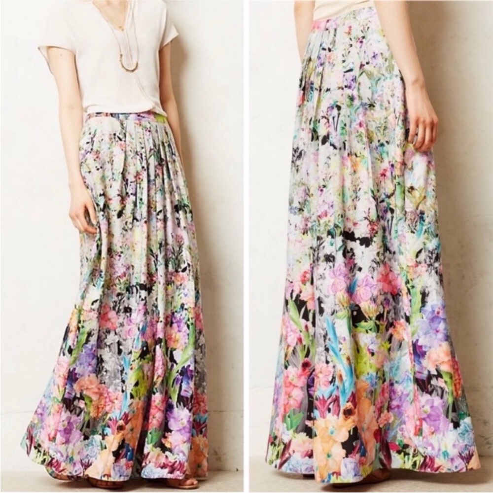 Anthropologie Rana Gill Firefleur Maxi Skirt NWT small
